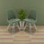 Chaise de salle à manger à dossier moyen Legs - vert (ensemble de 2)
