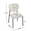 Chaises de salle à manger rembourrées avec pieds en métal (ensemble de 2)
