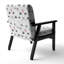 Fauteuil d'appoint rembourré à motif blanc