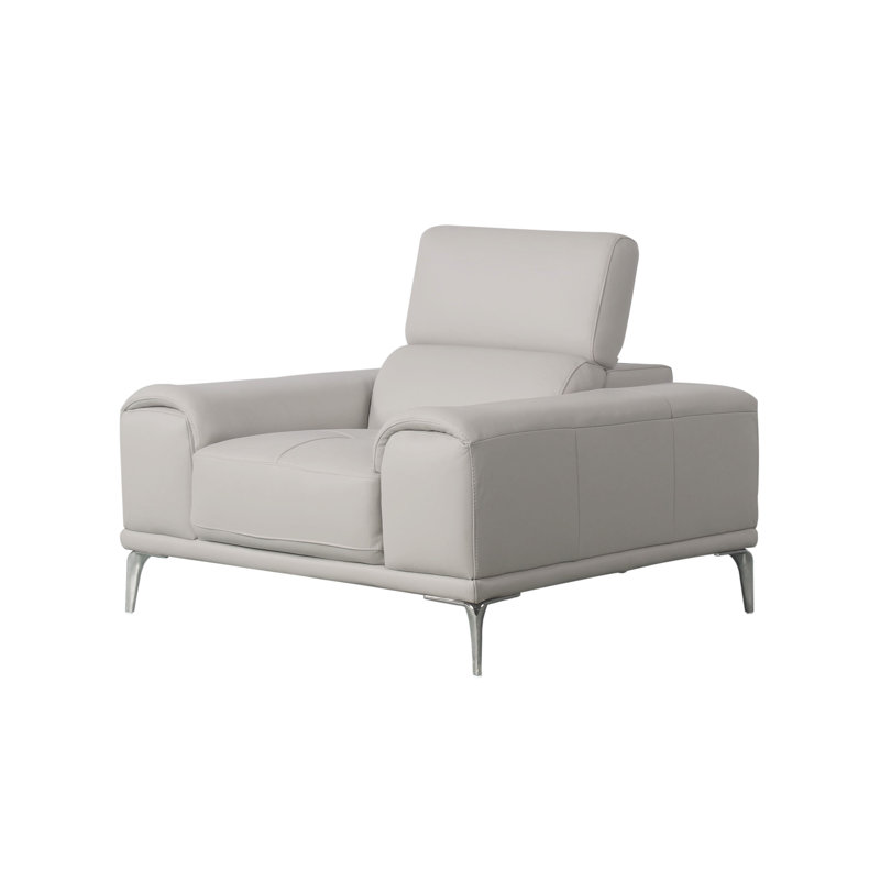 Fauteuil Tourad, Grey Leather Match