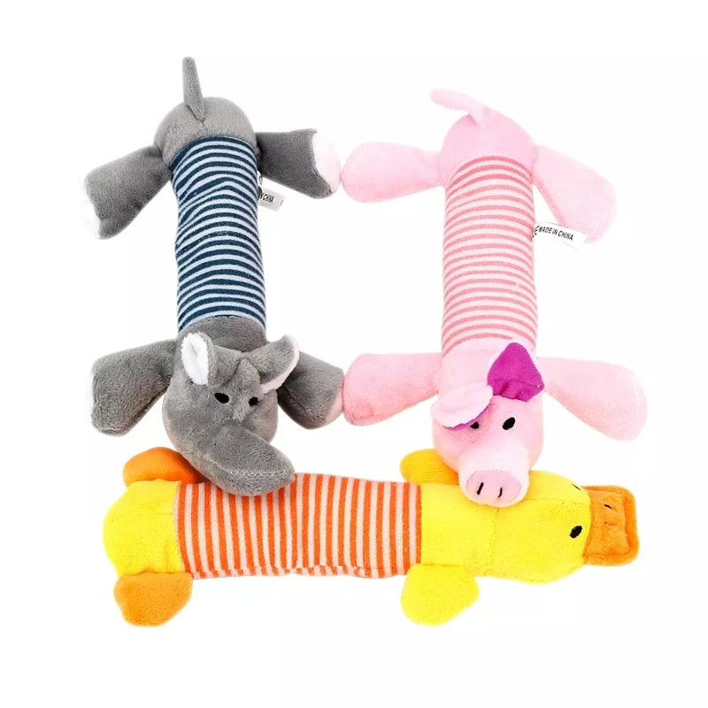 3pack Dog Squeaky Toys Durable Plush Chew Sound Dog Toys For Chewers