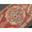 Tapis turcs, tapis de 4,3 x 7,1 pi, tapis tendance, tapis rétro, tapis tissés à la main rouge