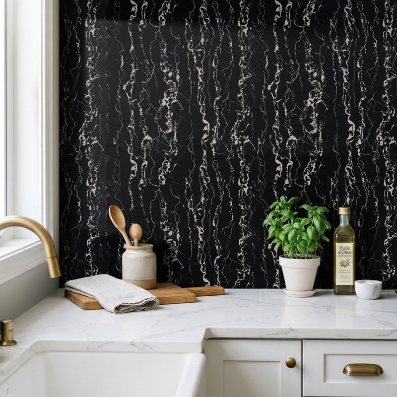 1-Piece Self-Adhesive Marble Wall Tile Sticker