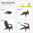  HDPE Folding Adirondack Chair with Ergonomic Design & Cup Holder, Heavy Duty Adirondack Chair for Patio, Pool, and Yard-486329093