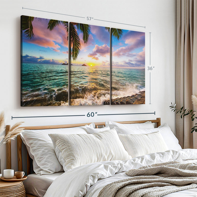 «Lanikai Beach» sur toile, H 36 po x l 57 po