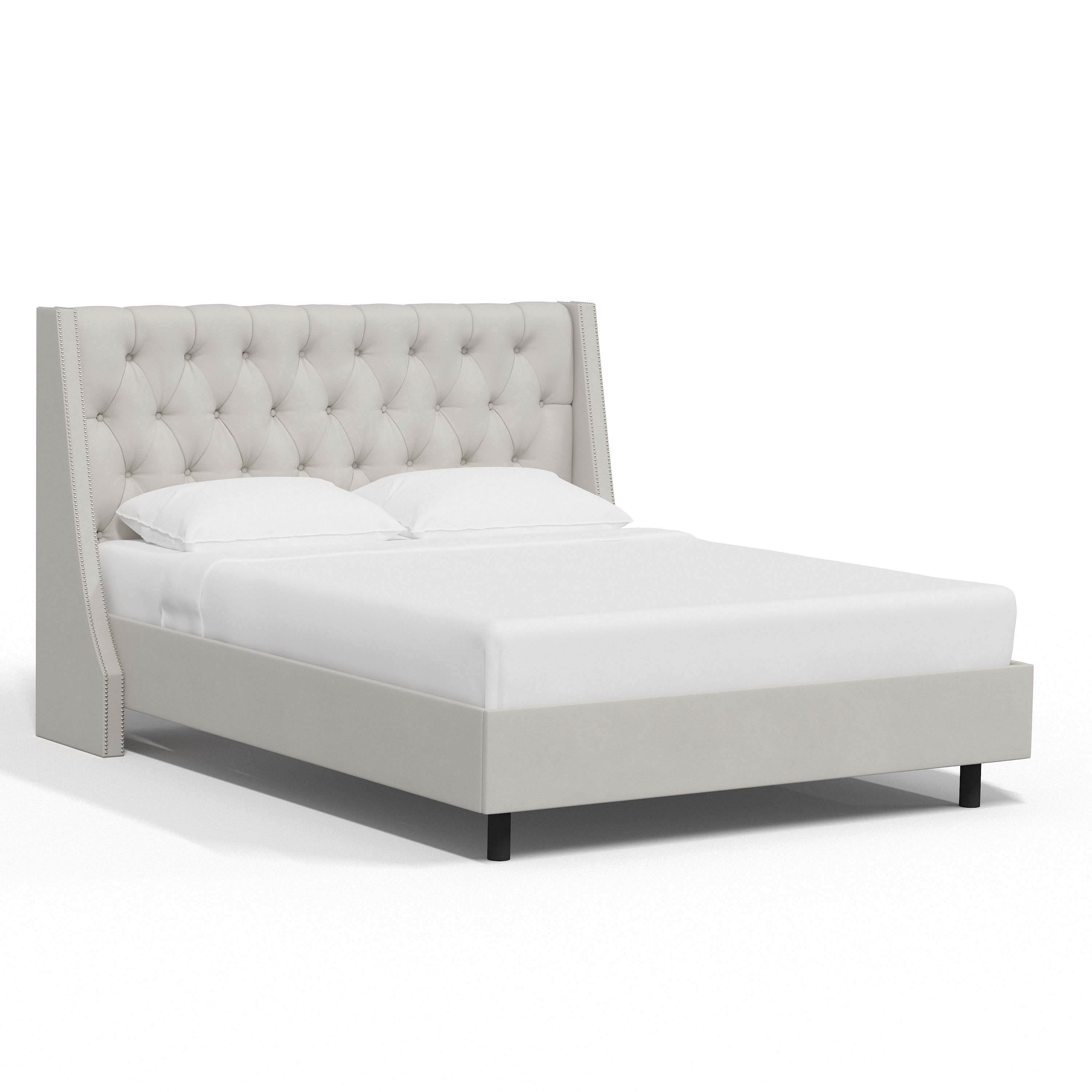 Bella wingback upholstered online bed