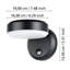 Antiope Matte Black 16cm H Outdoor Armed Sconce