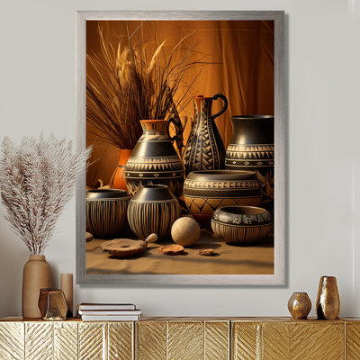 Villeparis Native Art Pottery Serenity I - Native American Art Canvas Art