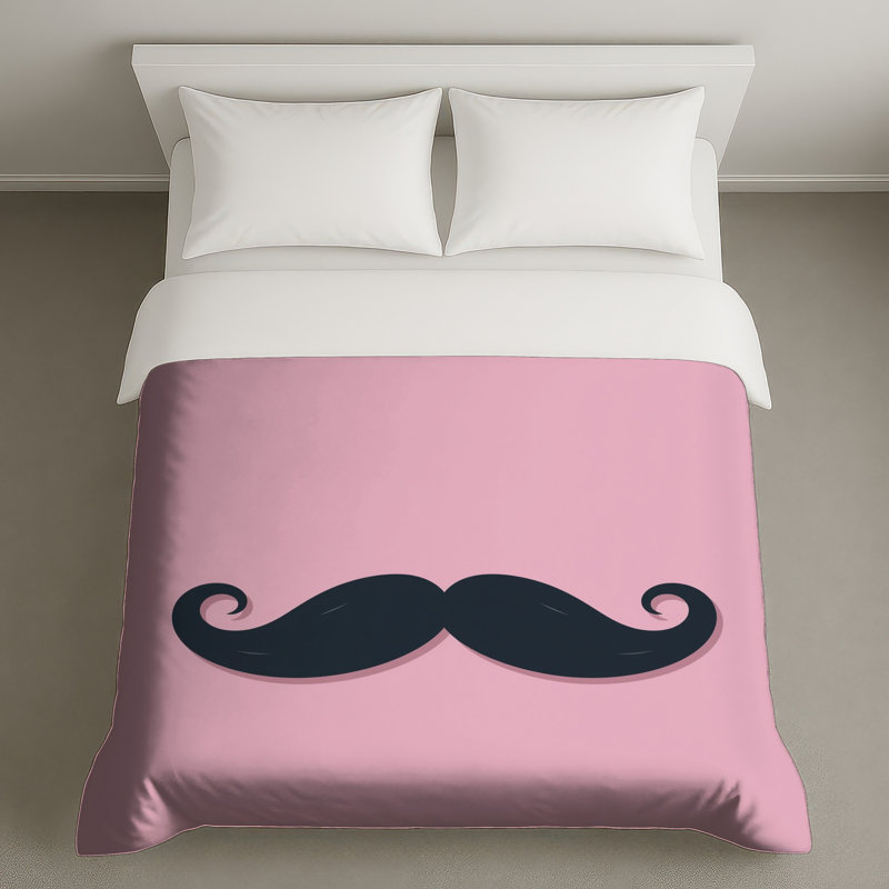 Housses de couette recourbées de moustache noire, Queen