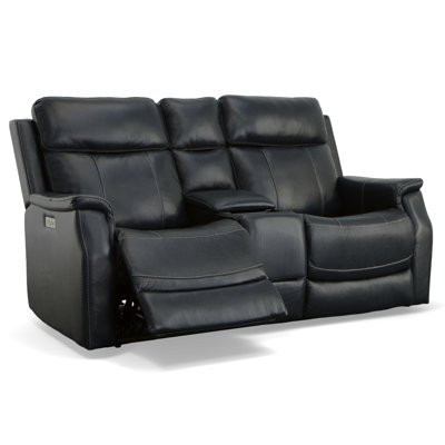 Eamon Power Reclining Loveseat With Console, Power Headrests & Lumbar -  Flexsteel, 1520-64PH-072-40