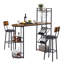 Ensemble de table de bar et tabouret 3 pièces avec 2 tabourets de bar
