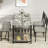 Dining Room Table Set for 4, 55" Kitchen Table Set with Storage Shelf, Wine Rack & Wine Glasses Holder-1917620804