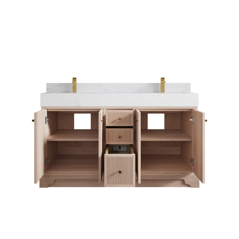 Ensemble de meuble-lavabo double 60 po, Empira