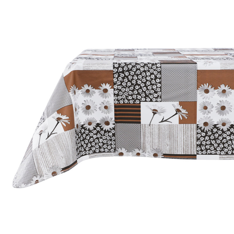 Nappe à carreaux en vinyle avec envers en flanelle 52 po x 90 po