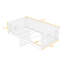 Lit sur pied de style Montessori avec garde-corps et porte battante-129458578-129458577