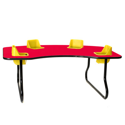 Laminate Adjustable Novelty 4 Students Activity Table & Chairs