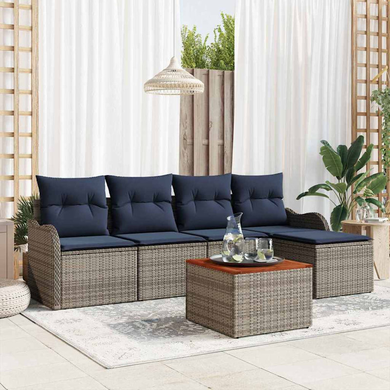 Ensemble de canapé de jardin avec coussin 6 pièces vidaXL