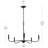 Ilia 5-Light Matte Black Chandelier-127380252-130942680