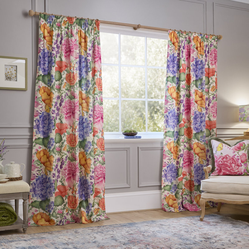Idalia 100% Cotton Room Darkening Curtain Panel Pair, 90cm Width x 229cm Drop
