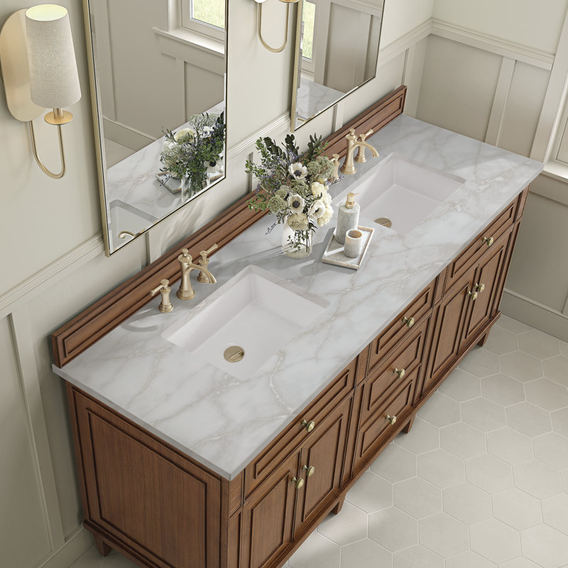 Lorelai 72'' W Double Vanity, Black Onyx, Siberian