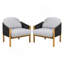 Fauteuil club d'extérieur Grotta, corde gris foncé avec coussin gris, ensemble de 2-1549831866-1549831861