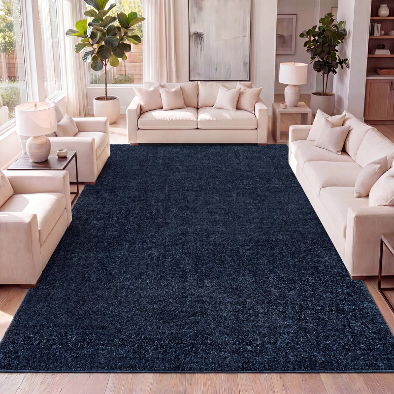 Tapis bleu marine Airids, Rectangle 8 pi 8 po x 12 pi