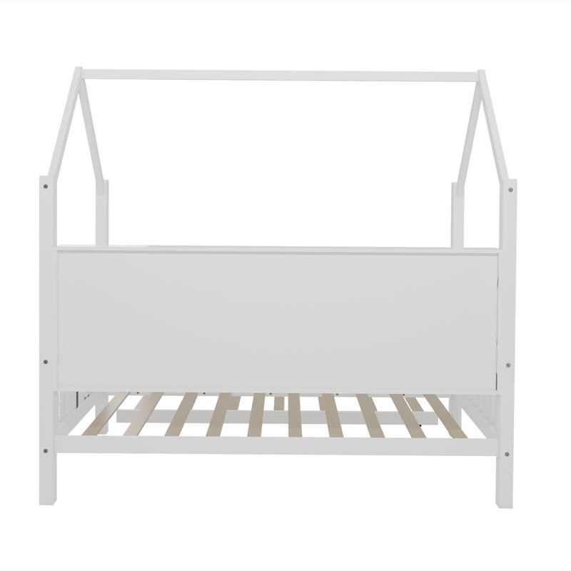 Lit plateforme avec lit gigogne Harper Orchard, Blanc, Simple