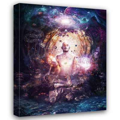 Bungalow Rose Gray, Cameron Gallery Wrapped Canvas Art Titled: Connected To Source