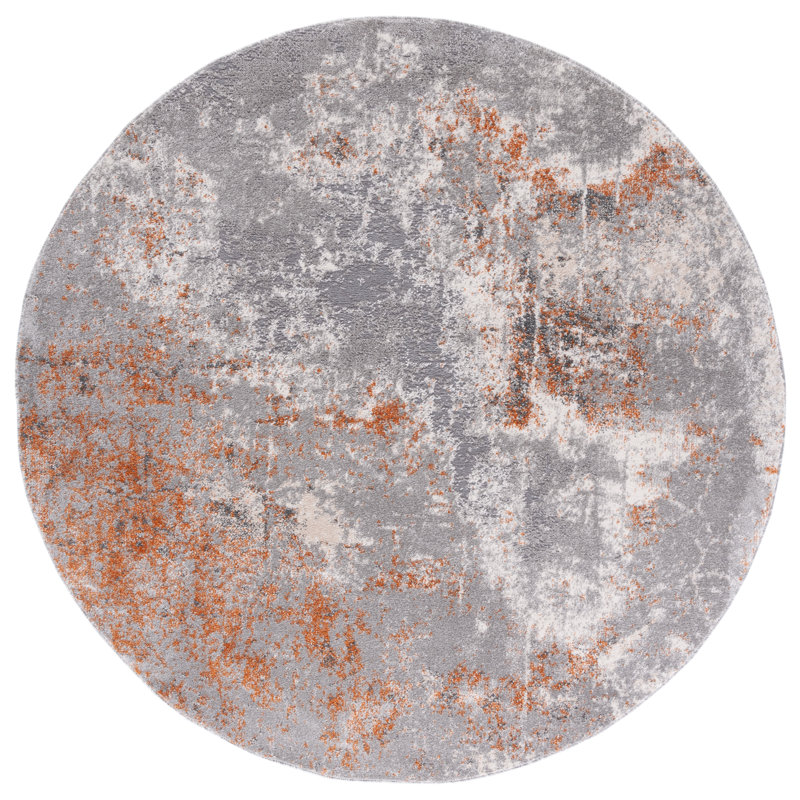 Banek Performance Abstract Rug, Round 6'7"