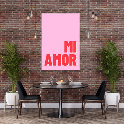«Mi Amor Love Message», impression murale romantique moderne et minimaliste