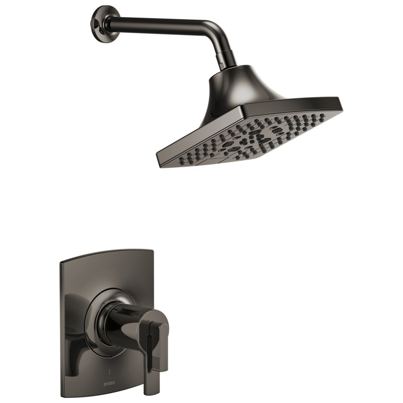 Kintsu® Thermostatic Valve Trim, Brilliance Black Onyx, Lever