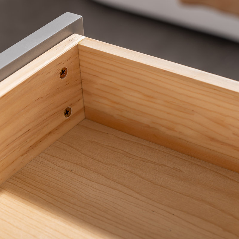 Meuble-lavabo double Ajhane, Gris / Nickel brossé