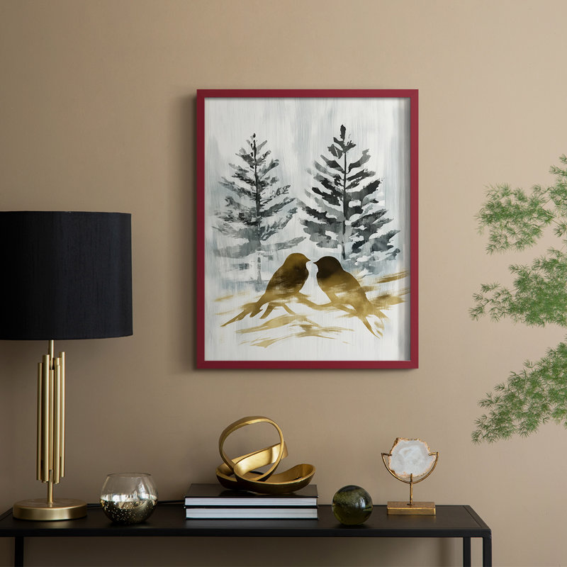 Reproduction encadrée - bois massif, H 11 po x l 9 po, Rouge
