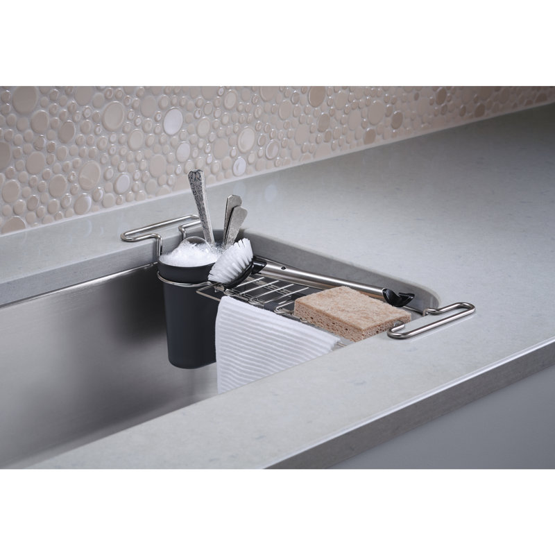 Tablette utilitaire pour évier de cuisine, Anthracite