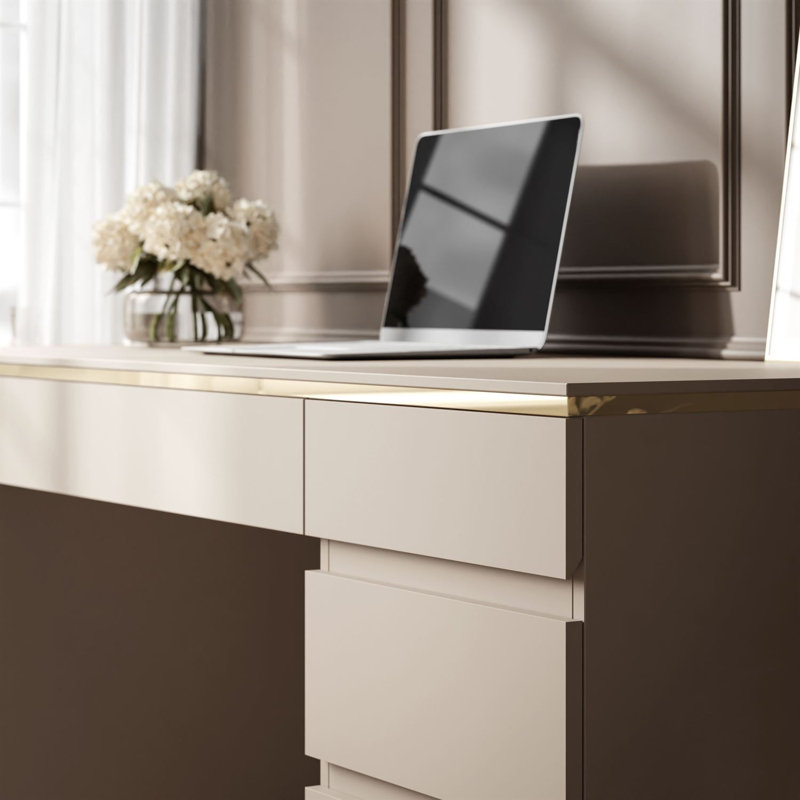 Standing Desk, Cashmere/Gold
