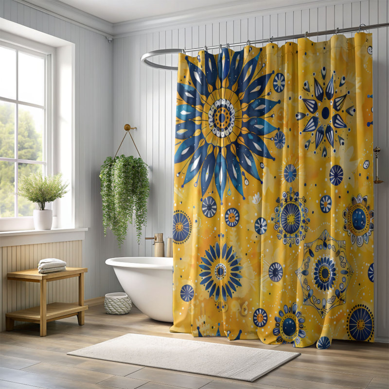 Boho Motifs - Premium Shower Curtain, H 74 po x l 71 po