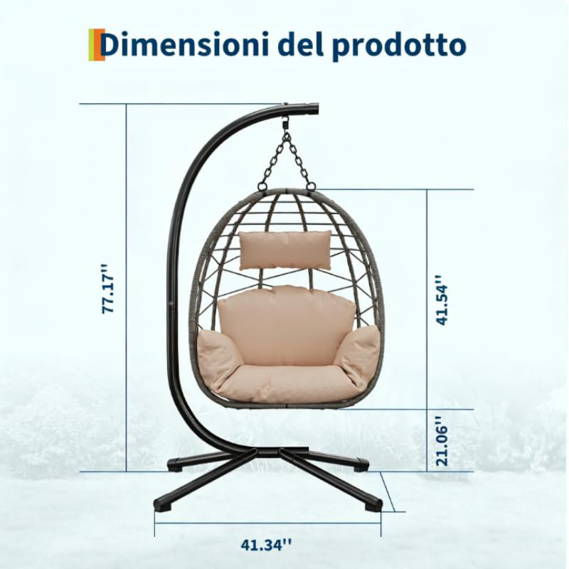 Hammock Chair Stand, Beige