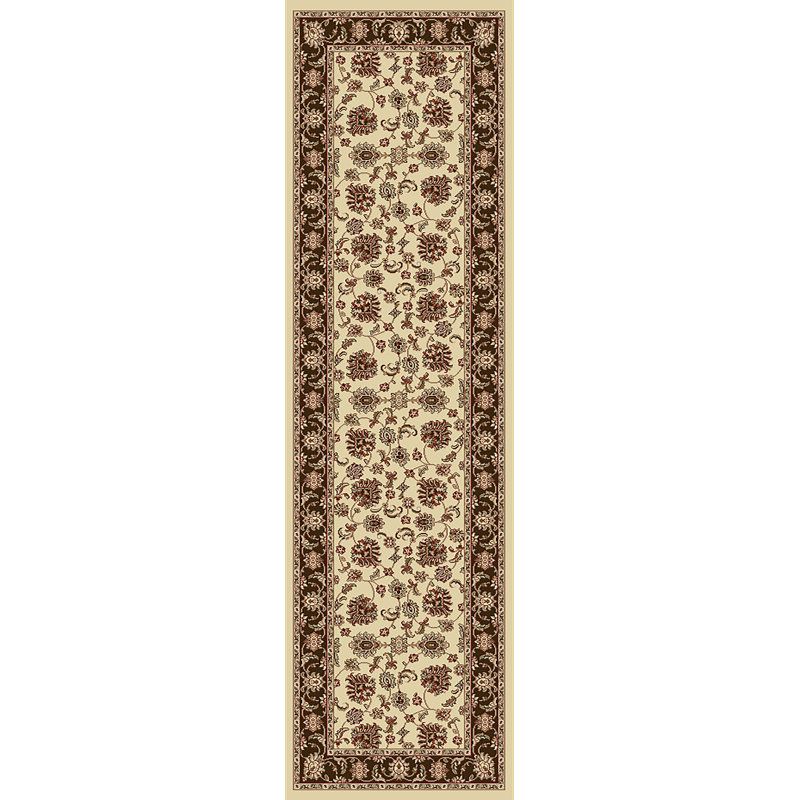 Tapis crème/brun Atterbury, Tapis de couloir : 2 pi 2 po x 7 pi 7 po