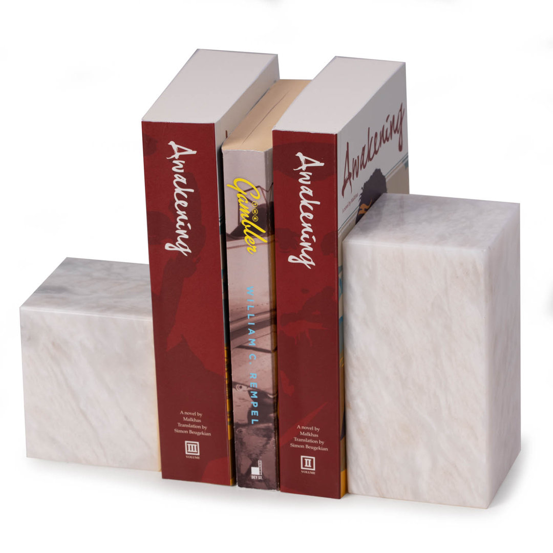 Marble Bookends (Set of 2) Ivy Bronx