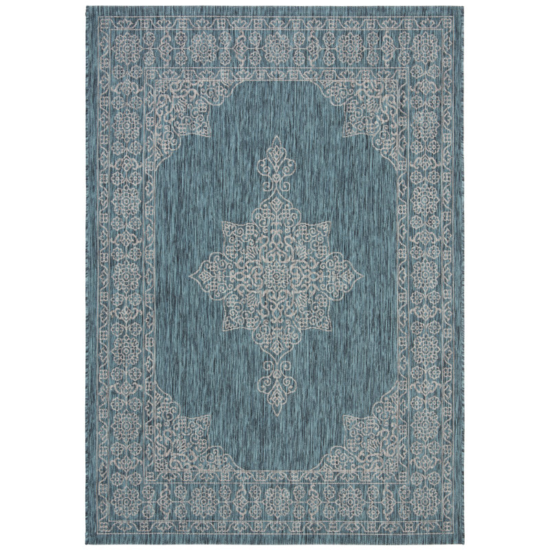Amedee Performance Oriental Indoor/Outdoor Area Rug, Rectangle 2' x 3'7"
