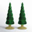 Dembe Classic Red Glass Tree on Gold Glitter Base, Set of 2-1905600235-1905600224