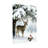 Animals Winter Deer Snowy Tree Cardinal Scene-1102056457