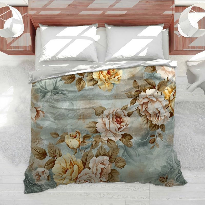 Blend Spring Microfiber Duvet Cover, Queen Duvet Cover