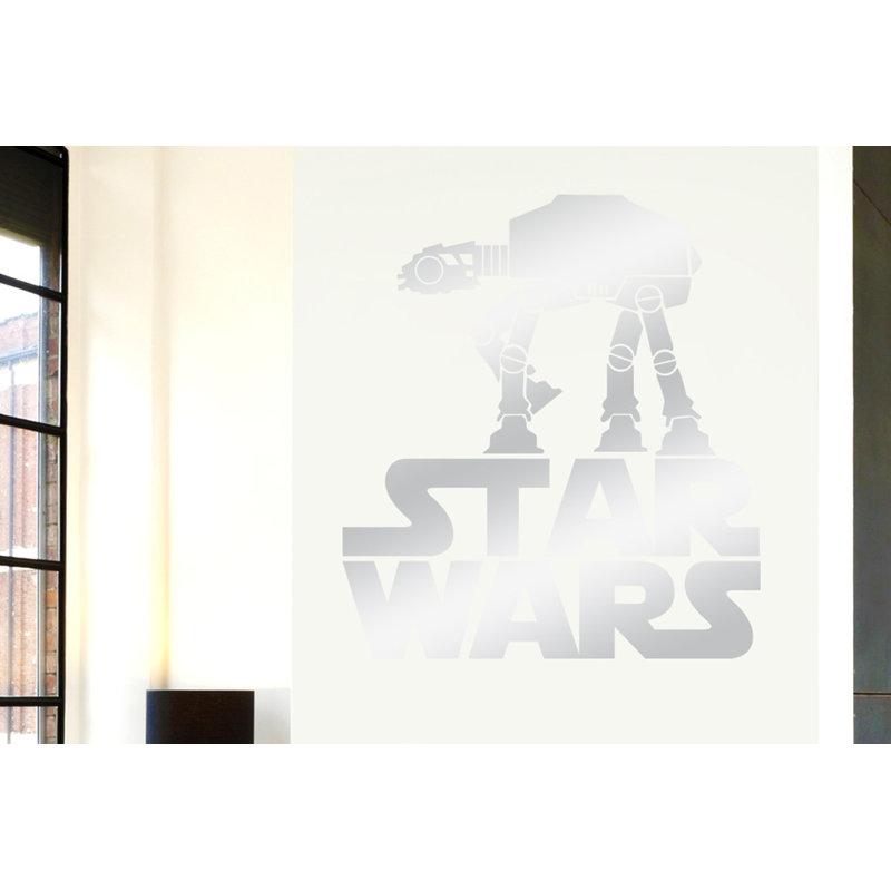 Wall Decal, Shiny Silver, Large