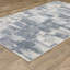Tapis bleu / ivoire à motif abstrait texturé Michalski-1180921058