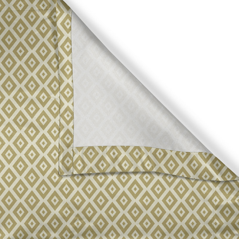 Rideau décoratif à 2 panneaux avec œillets Ophelia & Co., 50 po x 72 po, jaune et crème, L 50 po x L 108 po