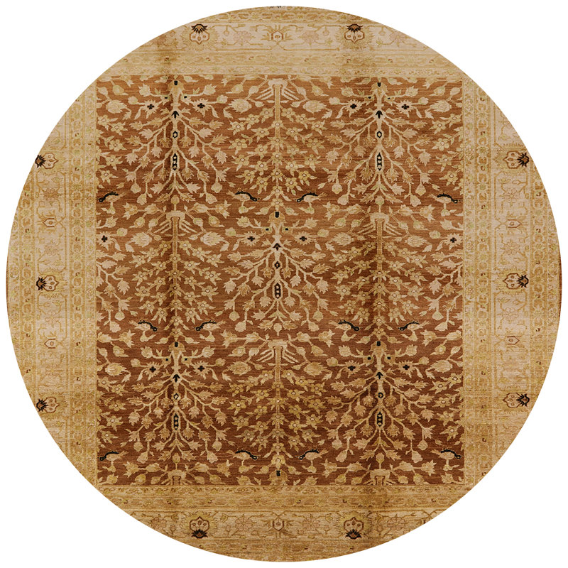 Pridbjorn Oriental Indoor Rug, Round 7'