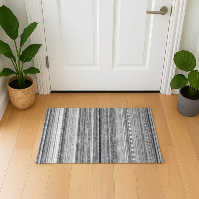 Premium Machine Washable Mayfield AMF2218 Striped Rug