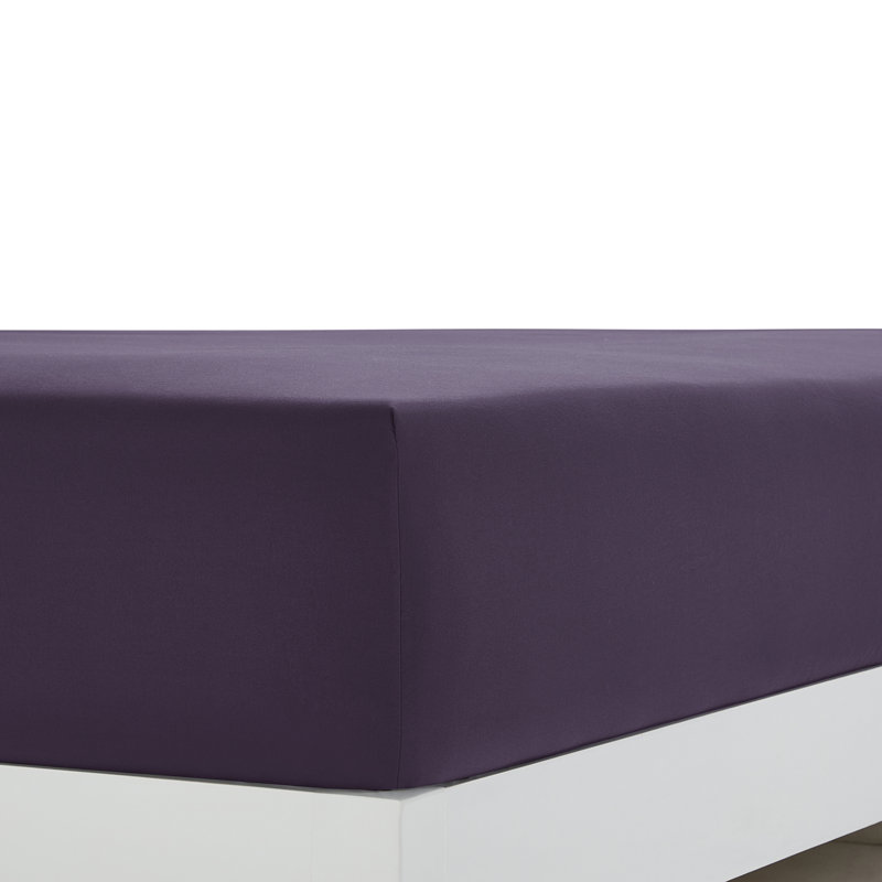 Soft Microfiber Fitted Sheets Moisture Wicking Fitted Bed Sheets Fits Up to 16" Deep Pocket, Queen, Purple