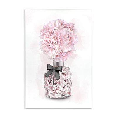 «Pink Flower Perfume Glam Fashion Design», art mural surdimensionné par Ziwei Li